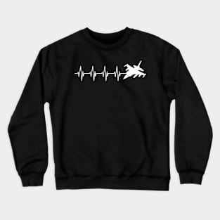 Airforce Pilot Heartbeat w Crewneck Sweatshirt